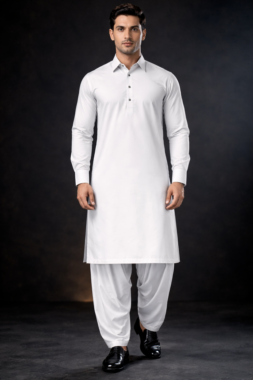 Marist - White Cotton Exclusive Kameez Shalwar